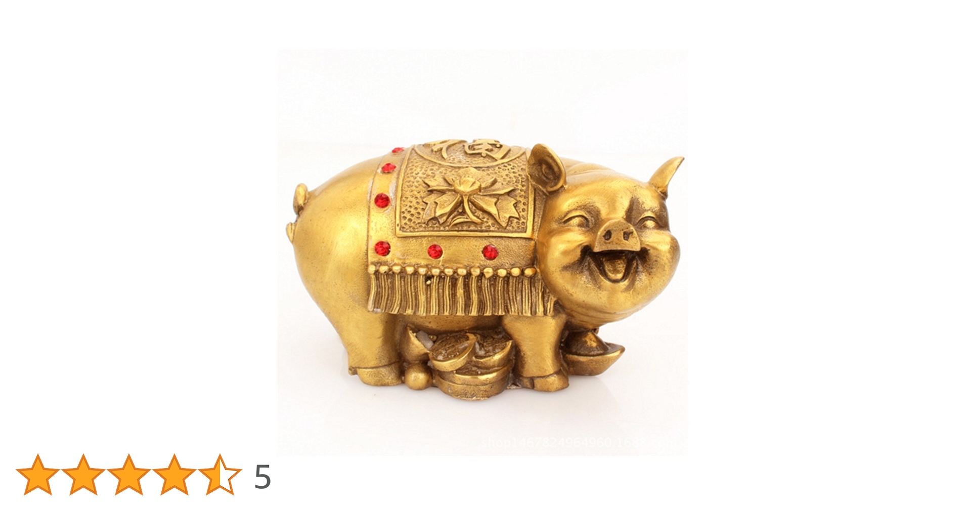 Amazon.co.jp: 風水グッズ 銅製 金運祈願の豚 風水 置物 開運